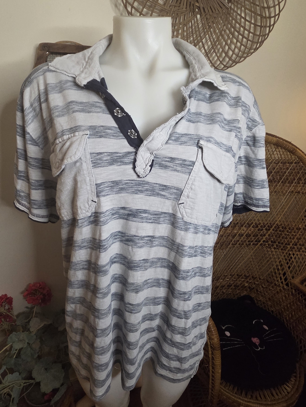INC International Concepts Inside Out Striped Polo